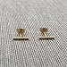 Automic Gold 14k Yellow Gold Line Earrings, 10mm