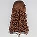 miss u hair Long Brown Curly Wig Women Wavy Halloween Party Cosplay Wig