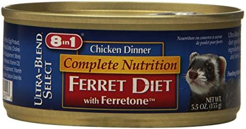 8 In 1 Pet Products SEOH451 Ultra Blend Soft Moist Ferret Chicken Dinner, 6-Ounce