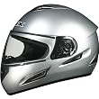 AFX Solid Adult FX-100 Street Bike Racing Motorcycle Helmet w/ Free B&F Heart Sticker Bundle - Silver