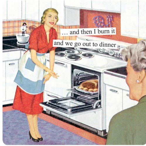 Anne Taintor Square Refrigerator Magnet, Burn It