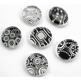 Fridge & Office Memo Board Glass Magnets Set of 6