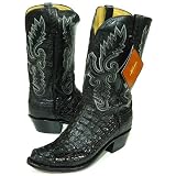 Lucchese 'N8124' Caiman Crocodile Cowboy Boots Mens 9 - Black by Lucchese