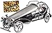 BRUBAKER Wine Bottle Holder Classic Car - Metal Sculpture - Wine Rack Decor - Tabletop - With Greeting Card