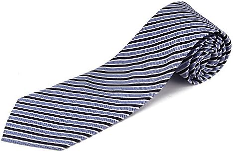 UXZCE Men JU25 Casual Sripe Necktie Navy