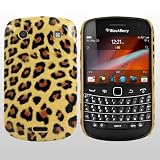 Leopard Print Thin Hard Case For Blackberry Bold 9900 + Screen Protector