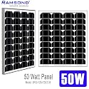 Ramsond 50 Watt Solar Panel 50w W Monocrystalline Photovoltaic PV Solar Panel Module 12V Battery Charging Charger RV **FREE SHIPPING**