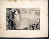 Niagara Falls American Side Antique Print C1839 Art