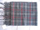 Burberry - Burberry Inspired Cashmere Classic Black Plaid Scarf
