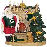 NFL Memory Company Fireside Santa Christmas Tree Ornament