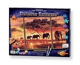 Schipper 609260455 - Malen nach Zahlen, Elefanten Karawane, 50x80 cm - Schipper