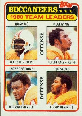 1981 Topps #169 Ricky Bell / Gordon Jones TL - Tampa Bay Buccaneers (Team Leaders)(Football Cards)