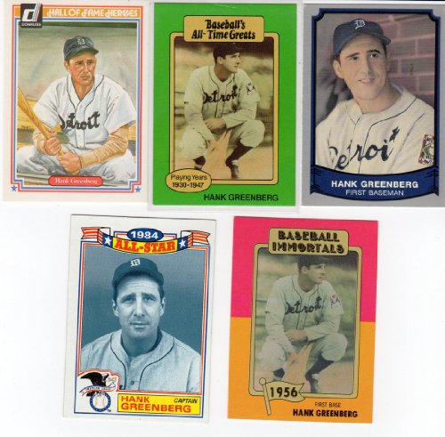 Hank Greenberg Collectors Baseball Card Lot Detroit Tigers