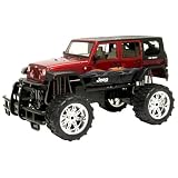 New Bright 1: 8 Radio-Controlled 9.6V Red 4-Door Jeep