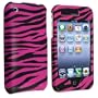 Clip On Crystal Case for Apple iPhone 3G, Pink Zebra