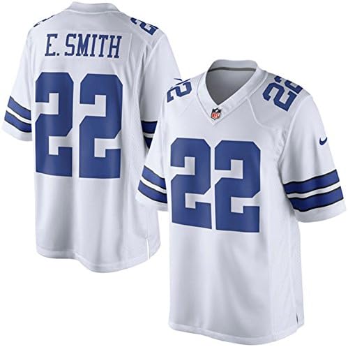 Emmitt Smith 22 Player Men's Short Sleeve T-Shirt 2016-17 Season Game Jerseys White Size XL(48)