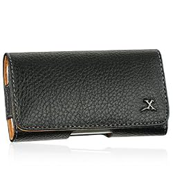 Leather Pouch Protective Carrying Cell Phone Case for Apple iPhone 4 16GB 32GB / 3GS - 16GB 32GB 3G - 8GB / Garmin Asus Garminfone / HTC myTouch (2010) T-Mobile HTC Hero / Huawei Ascend Cricket/ LG Vortex Verizon Optimus T T-Mobile Optimus S Sprint / Motorola Droid 2 (Global) Verizon Milestone XT720 Droid 2 / Nokia E72/ PCD Razzle TXT8030 Pantech Ease Laser AT&T / Samsung Craft SCH-R900 MetroPCS R350 / ZTE TXTM8 3G Cricket - Black