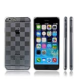 iPhone6 (4.7インチ) チェック柄 ハード ケース クリア 液晶保護フィルム&オリジナルクリーナー付き うららか堂 URIP6DAT チェック