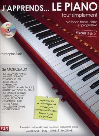 J'Apprends...le Piano Tout Simplement Niveau 1 & 2  C. Astie CD