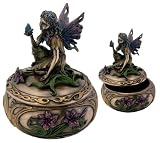 Fairy and Butterly Box - Cold Cast Resin - 4.75'' Height