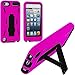 Pink / Black Hybrid Rugged Hard Silicone Case Cover w/ Stand for Apple iPod Touch 5th Generation 5G 5
