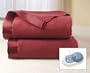 Sunbeam Twin SlumberRest Electric Heated Warming Heating Blanket, Cranberry Red.