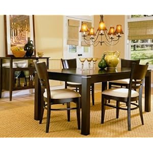 5pc Levita Collection Contemporary Dining Table & 4 Chairs Set