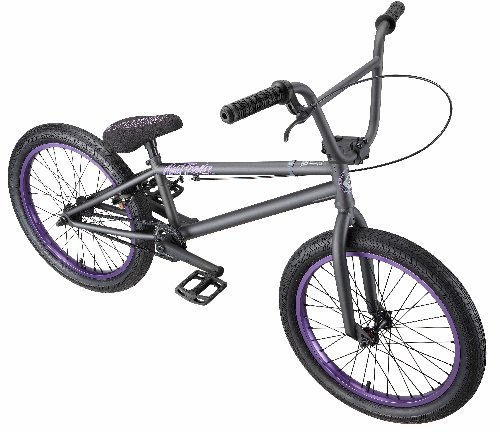 Eastern Bikes Night Prowler BMX Bike (Matte Graphite Black with Purple, 20-Inch)