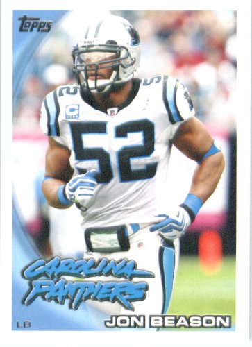 2010 Topps NFL Football Card # 124 Jon Beason - Carolina Panthers - NFL Trading Card in a Protective ScrewDown Case!