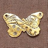 BLUE MOON REFLECTIONS METAL PENDANTS-BUTTERFLY ANTIQUE GOLD 4/PKG
