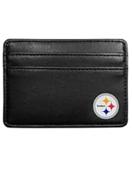 Sports: NFL Pittsburgh Steelers Leather Weekend Wallet, Black - Siskiyou Gifts Co, Inc.