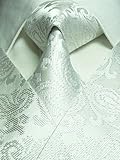 TheDapperTie Tuxedo silk Vest Set: White Paisley 201VS(Size: M) TheDapperTie Tuxedo silk Vest Set: White Paisley 201VS(Size: M)