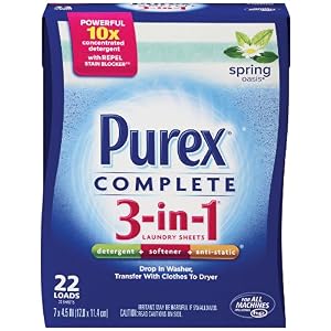 22Ct. Purex Complete 3-in-1 Laundry Sheets (Spring Oasis) $3.68