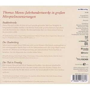 Die großen Hörspiele: Buddenbrooks / Der Zauberberg / Der Tod in Venedig