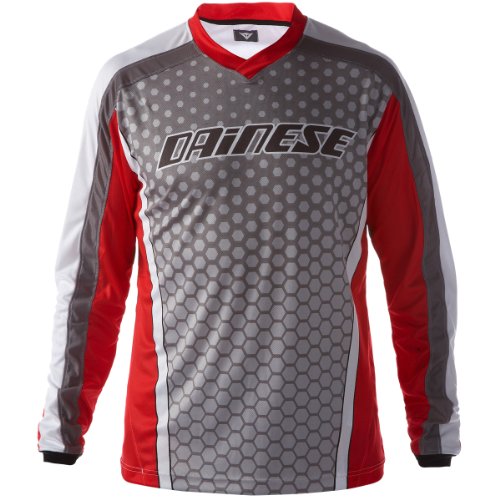 Dainese Herren Downhill T-shirt Dirt quake Long Sleeve, red/white, XL, 3895819630