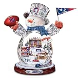 New York Giants Masterpiece Edition Crystal Snowman Figurine by The Bradford Exchange