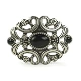 Ladies Oval Rhinestone Flower Cut-out Belt Buckle