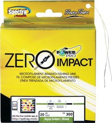 POWER PRO Zero-Impact Aqua Green Micro Filament Braided Line 20lb 300yd 25100200300QK