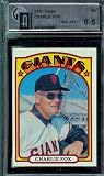 1972 Topps #129 Charlie Fox Basebal Card -GAI 8.5 NRMT/MT+!!