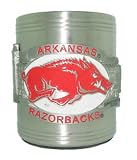 Kitchen & Housewares : Arkansas Razorbacks Stainless Steel & Pewter Can Cooler