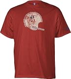 New England Patriots Red NFL Retro Helmet Short Sleeve Tee Shirt By Reebok