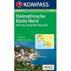 Dalmatinische K�ste Blatt 1. 1 : 100 000: Wanderkarte mit Radrouten. GPS-genau