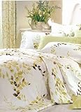 4-pc Beautiful Light Green Tencel Duvet Cover Bedding Set Full / Queen Size ....