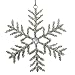 Set of 6 Handmade Snowflake Iron and Glass Pendant Christmas Ornaments, 6 Inches - Ideal Decorations for 25th Anniversary
