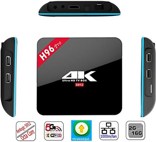 CIRKUD H96 PRO ANDROID TV BOX - FULLY LOADED UNLOCKED WITH KODI - 2GB 16GB - ANDROID 6.0 - 4K UHD READY - PRE-LOADED WITH CIRKUD MEDIA CENTER. WATCH ANYTHING.