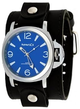 Nemesis #LBB054L Men's Premium Wide Leather Strap Retro Diver Watch