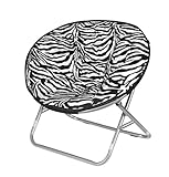 UPC 784857511994 product image for Urban Shop Zebra Faux Fur Saucer Chair | upcitemdb.com