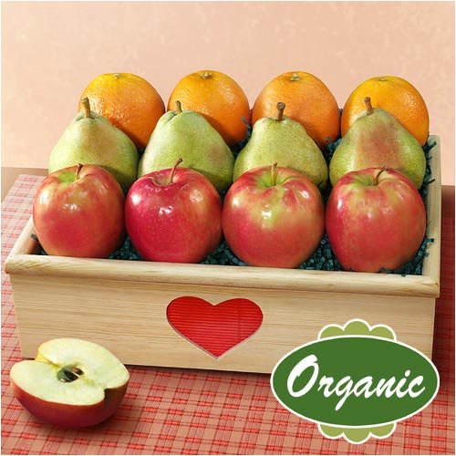 Organic Triple Fruit Heart Crate by GotFruit.com