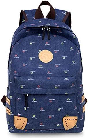 DINAER Youth Girls' Canvas Daypack Leisure Backpack Blue