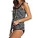 SUNNOW Womens Mesh Hollow Crotchless Sleepwear Mini Dress Sexy Lingerie with G-String Black